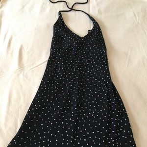 Backless black dress